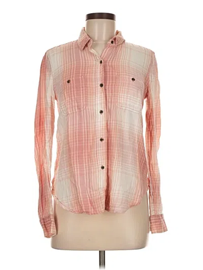 Pre-owned Mudd Long Sleeve Button Down Shirt In Orange