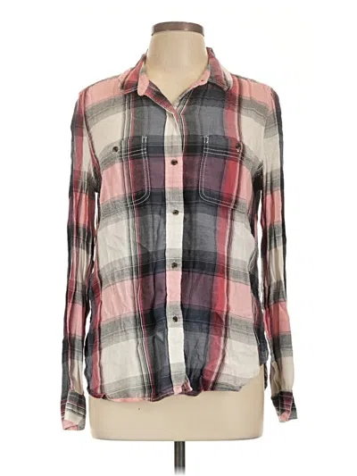 Pre-owned Mudd Long Sleeve Button Down Shirt In Pink