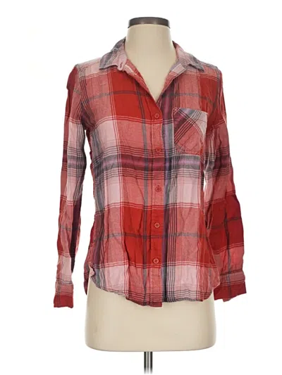 Pre-owned Mudd Long Sleeve Button Down Shirt In Red