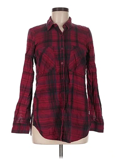 Pre-owned Mudd Long Sleeve Polo Shirt In Red
