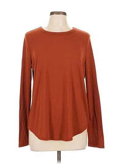 Pre-owned Mudd Long Sleeve T-shirt In Brown
