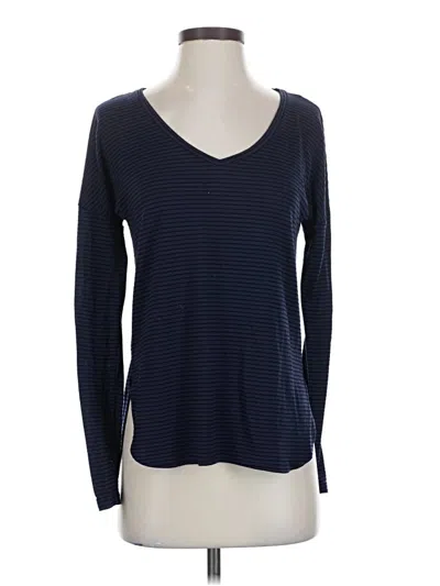 Pre-owned Mudd Long Sleeve Top Blue V-neck Tops