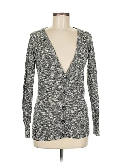 Pre-owned Mudd Long Sleeve Top Gray Plunge Neckline Tops