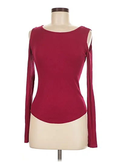 Pre-owned Mudd Long Sleeve T-shirt In Burgundy