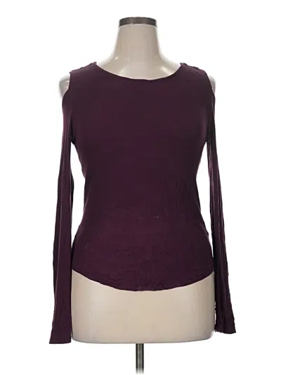 Pre-owned Mudd Long Sleeve T-shirt In Burgundy