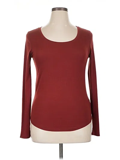 Pre-owned Mudd Long Sleeve T-shirt In Burgundy