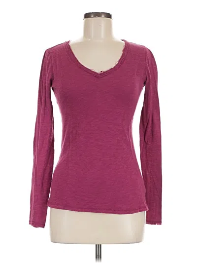 Pre-owned Mudd Long Sleeve T-shirt In Burgundy