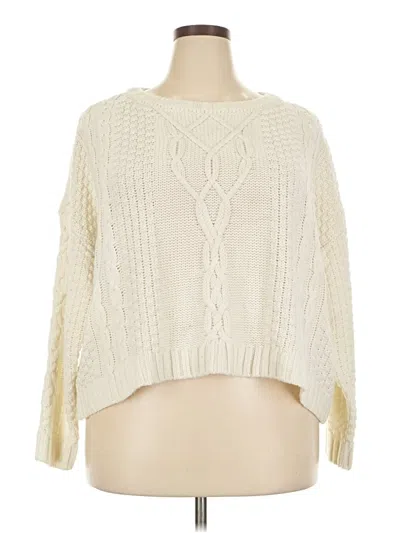 Pre-owned Mudd Pullover Sweater In White