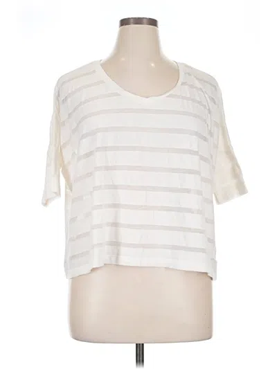 Pre-owned Mudd Short Sleeve Top Ivory Scoop Neck Tops