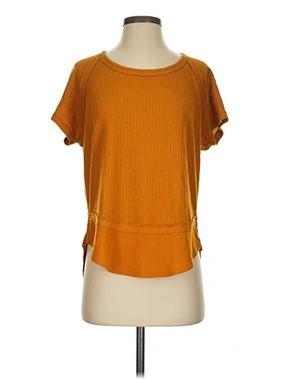 Pre-owned Mudd Short Sleeve Top Orange Boatneck Tops