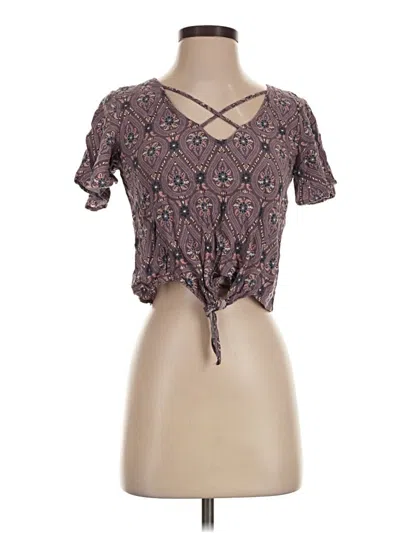 Pre-owned Mudd Short Sleeve T-shirt In Brown