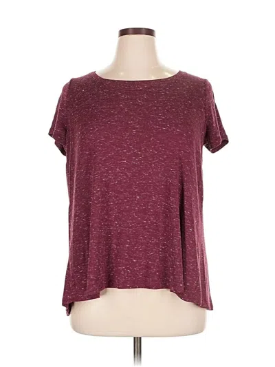 Pre-owned Mudd Short Sleeve T-shirt In Burgundy