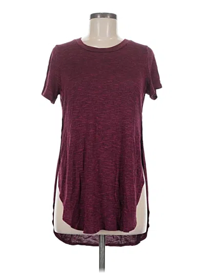 Pre-owned Mudd Short Sleeve T-shirt In Burgundy