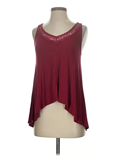 Pre-owned Mudd Sleeveless Top Burgundy Scoop Neck Tops
