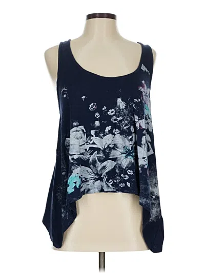 Pre-owned Mudd Tank Top Blue Strapless Neckline Tops