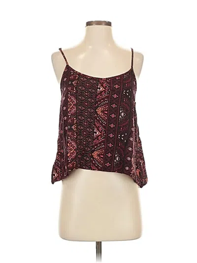 Pre-owned Mudd Tank Top Burgundy Strapless Neckline Tops
