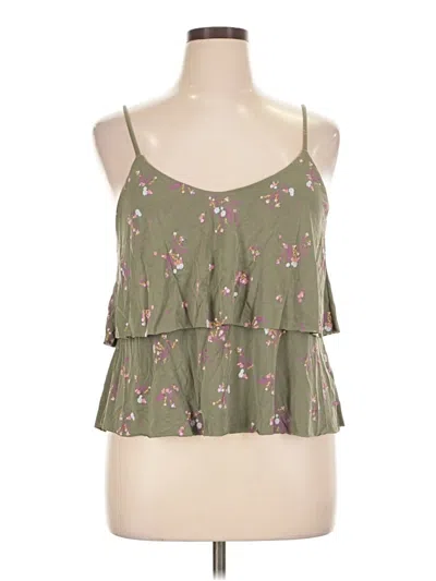 Pre-owned Mudd Tank Top Green Halter Neckline Tops