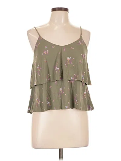 Pre-owned Mudd Tank Top Green Halter Neckline Tops