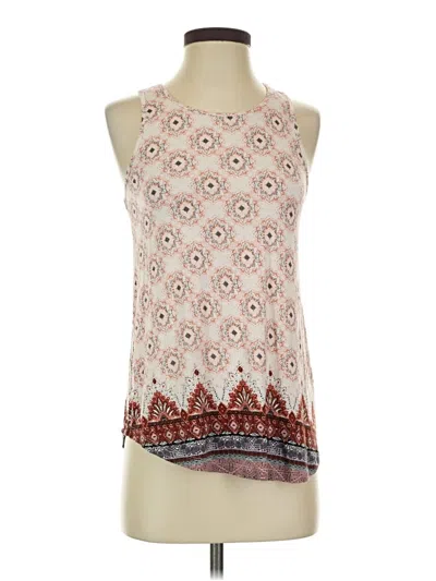 Pre-owned Mudd Tank Top Ivory Halter Neckline Tops In White