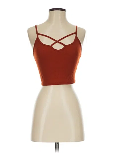 Pre-owned Mudd Tank Top Orange Strapless Neckline Tops