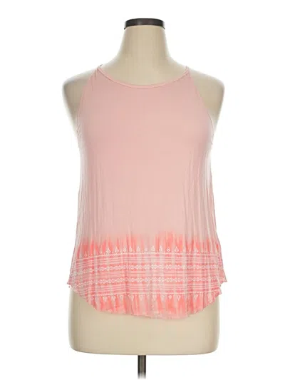 Pre-owned Mudd Tank Top Pink Halter Neckline Tops