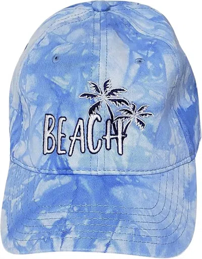 Muddy Carrots Women's Beach Tie-dye Hat In Blue