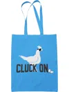 Muddy Carrots Women's Cotton Canvas Tote Bag In Cluck On In Multi