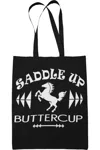 Muddy Carrots Women's Cotton Canvas Tote Bag In Saddle Up Buttercup In Multi