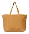 Muddy Carrots Women's Signature Stone Washed Tote Bag In Tan