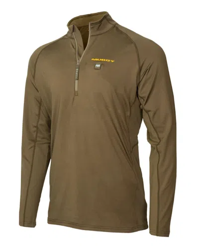 Muddy Outdoors Men's Muddy Nucleus Heated Quarter Zip In Brown