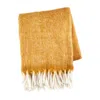 Mudpie Acrylic Blanket In Mustard In Orange
