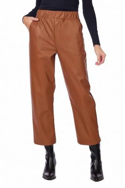 Mudpie Ballard Leather Pants In Tan In Brown