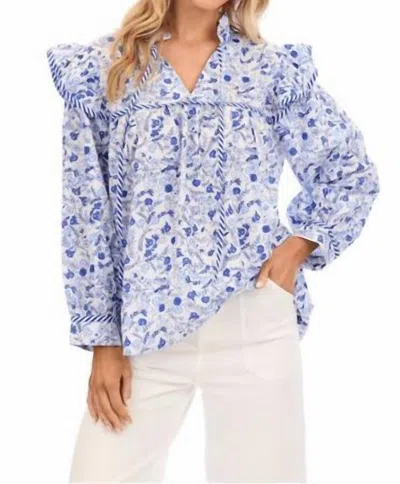 Mudpie Beaufort Top In Blue In Black