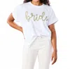 Mudpie Bride Sparkle Top In White In Black