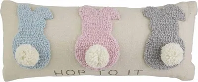 Mudpie Bunny Hook Pillow In Hop To It