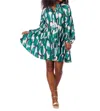 Mudpie Celia Pleated Dress In Green In Green