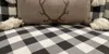 Mudpie Chevron Stag Pillow In Tan/cream