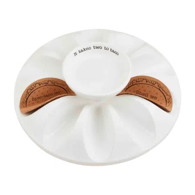 Mudpie Circa Integral Taco Platter In White