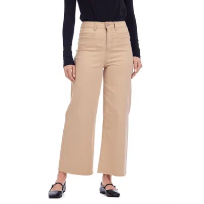 Mudpie Corky Wide Leg Jeans In Cream In Neutral