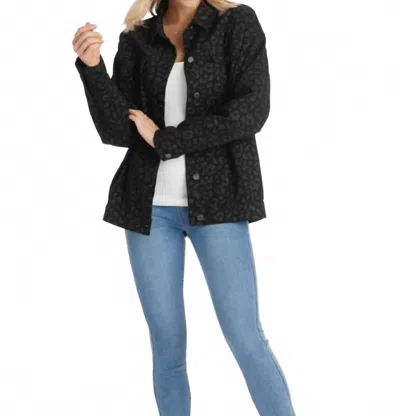 Mudpie Denim Boyfriend Jacket In Black