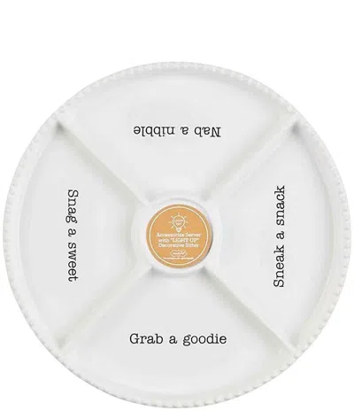 Mudpie Divided Serving Tray In White
