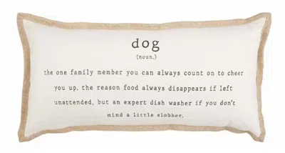 Mudpie Dog Definition Pillow In Beige In Neutral