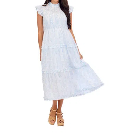 Mudpie Dorian Midi Dress In Blue