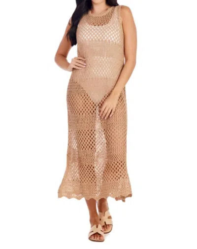 Mudpie Eldrige Crochet Dress In Beige