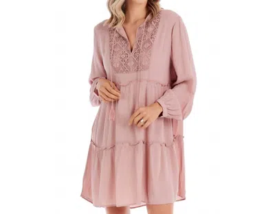 Mudpie Esther Tiered Dress In Mauve In Pink