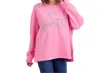Mudpie Game Day Sparkle Sweatshirt In Pink In Pink