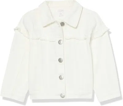 Mudpie Kids' Girl's Denim Jacket In White In Neutral