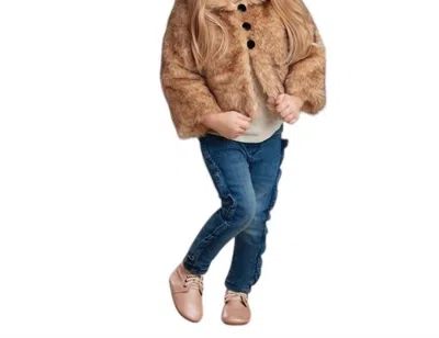 Mudpie Kids' Girl's Faux Fur Jacket In Brown