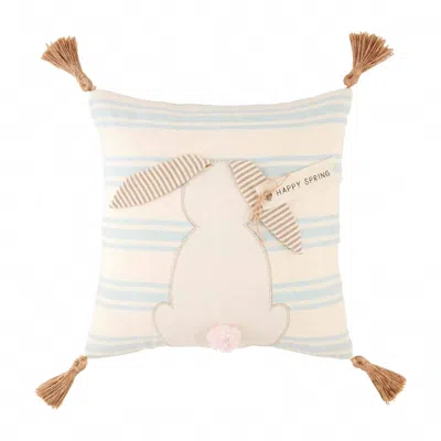 Mudpie Happy Spring Square Pillow In Beige In Brown