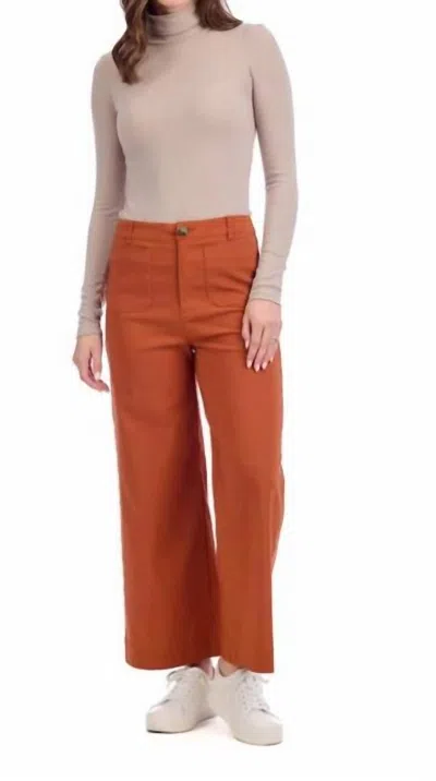 Mudpie Jake Wide Leg Pant In Rust In Multi